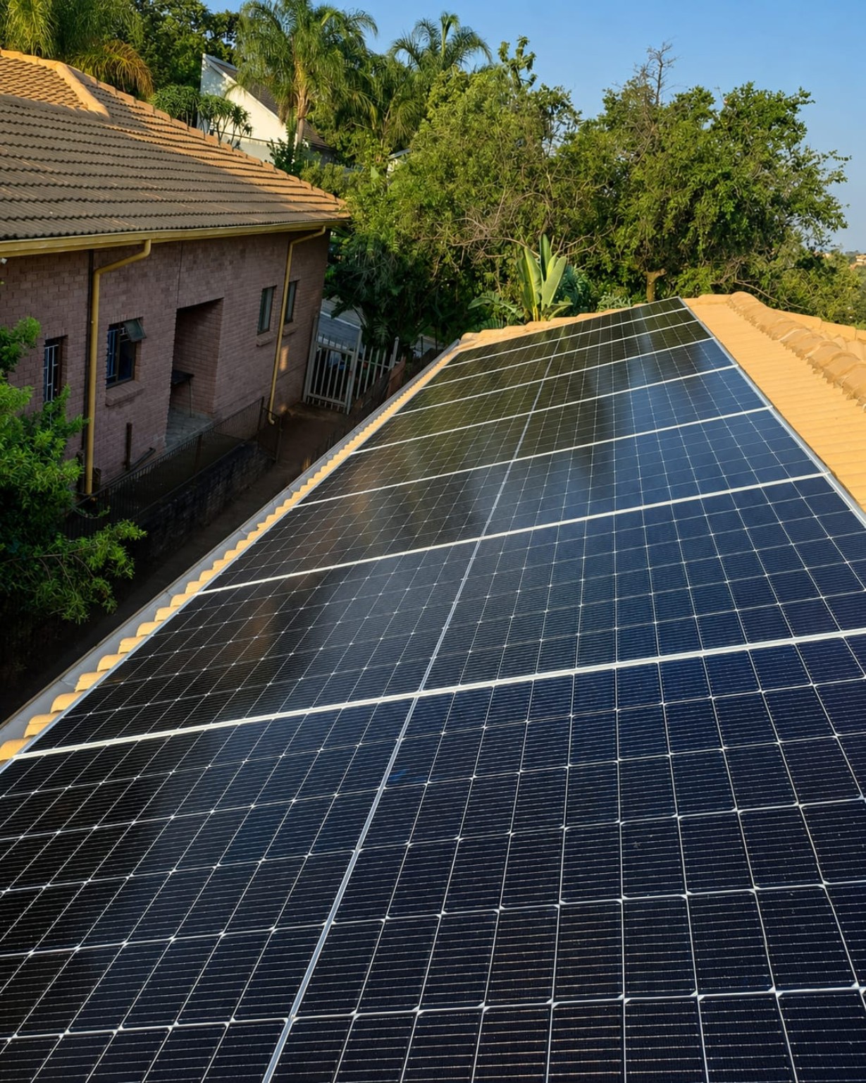 Completed rooftop solar-panel installation by Arsen Electrical and Solarways